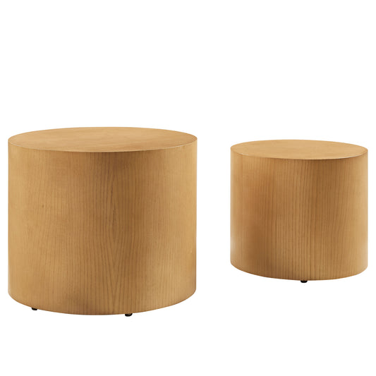 Amani Round Nesting Coffee Tables Set of 2 by Modway EEI-6893-NAT