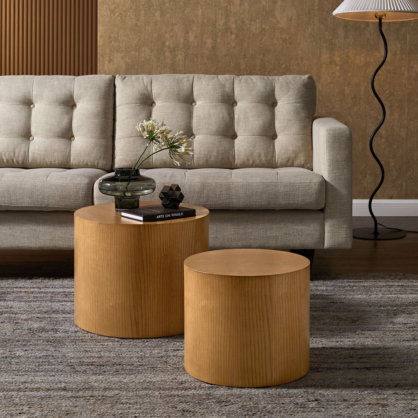 Amani Round Nesting Coffee Tables Set of 2