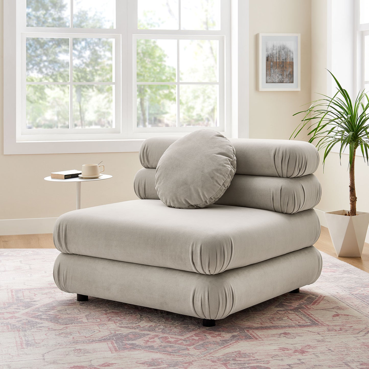 Jubilee Modular Performance Velvet Armless Chair by Modway