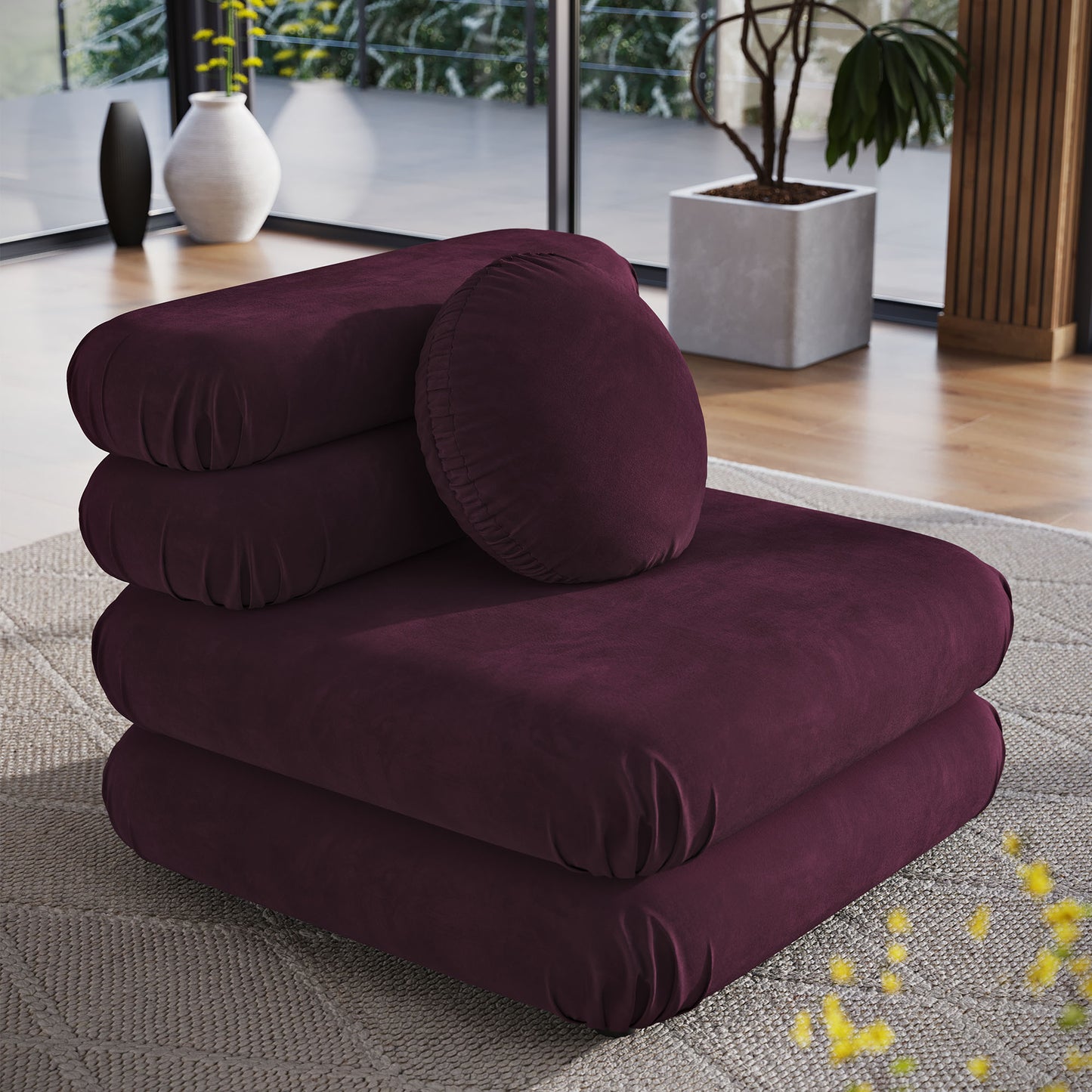 Jubilee Modular Performance Velvet Armless Chair by Modway