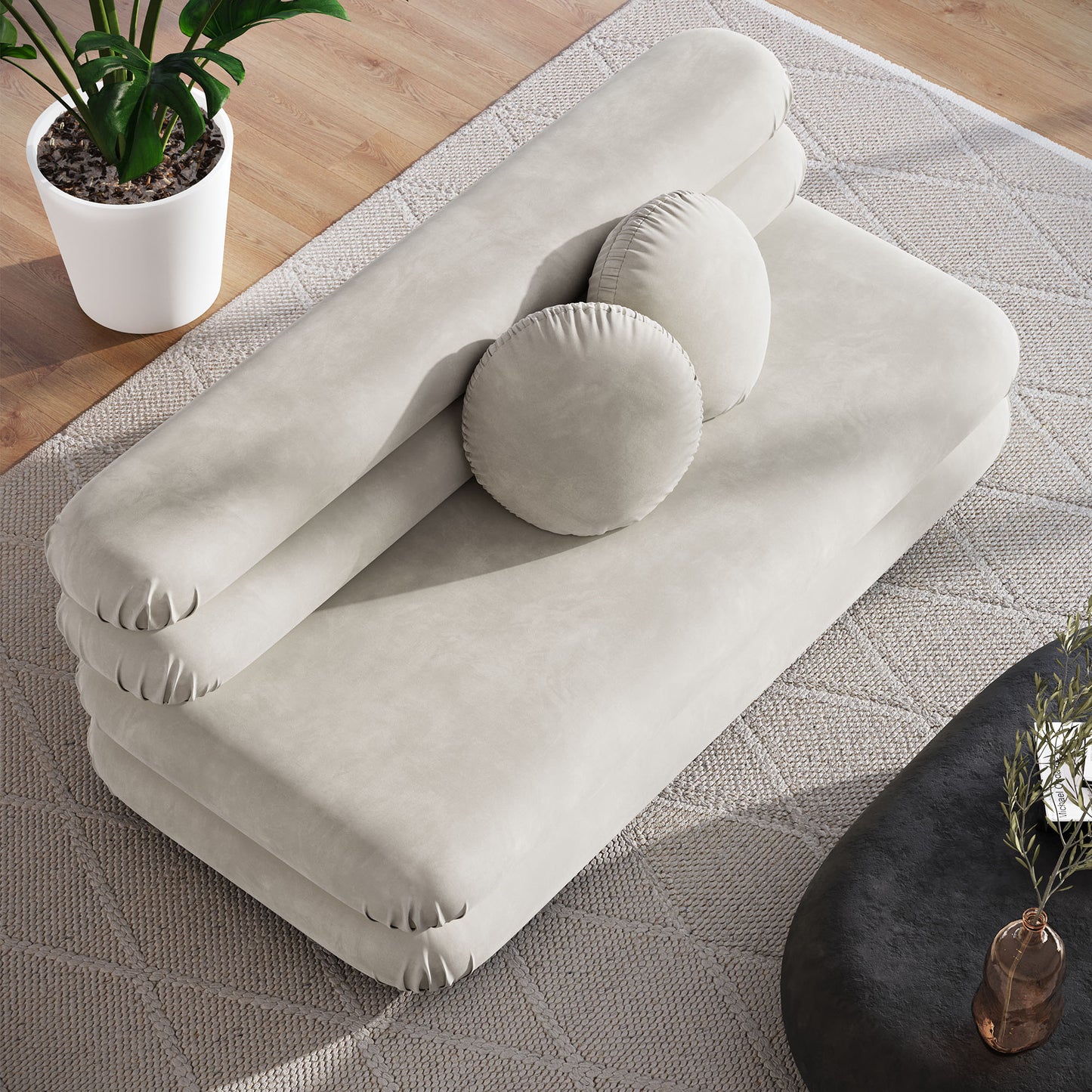 Jubilee Modular Performance Velvet Armless Loveseat by Modway