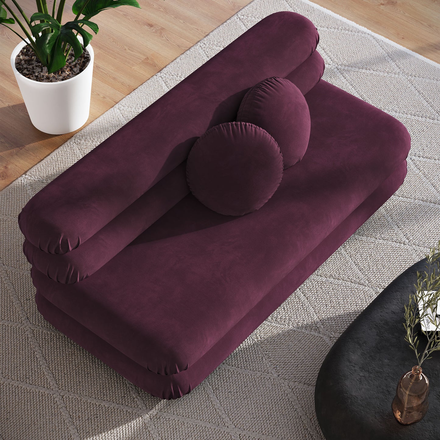 Jubilee Modular Performance Velvet Armless Loveseat by Modway