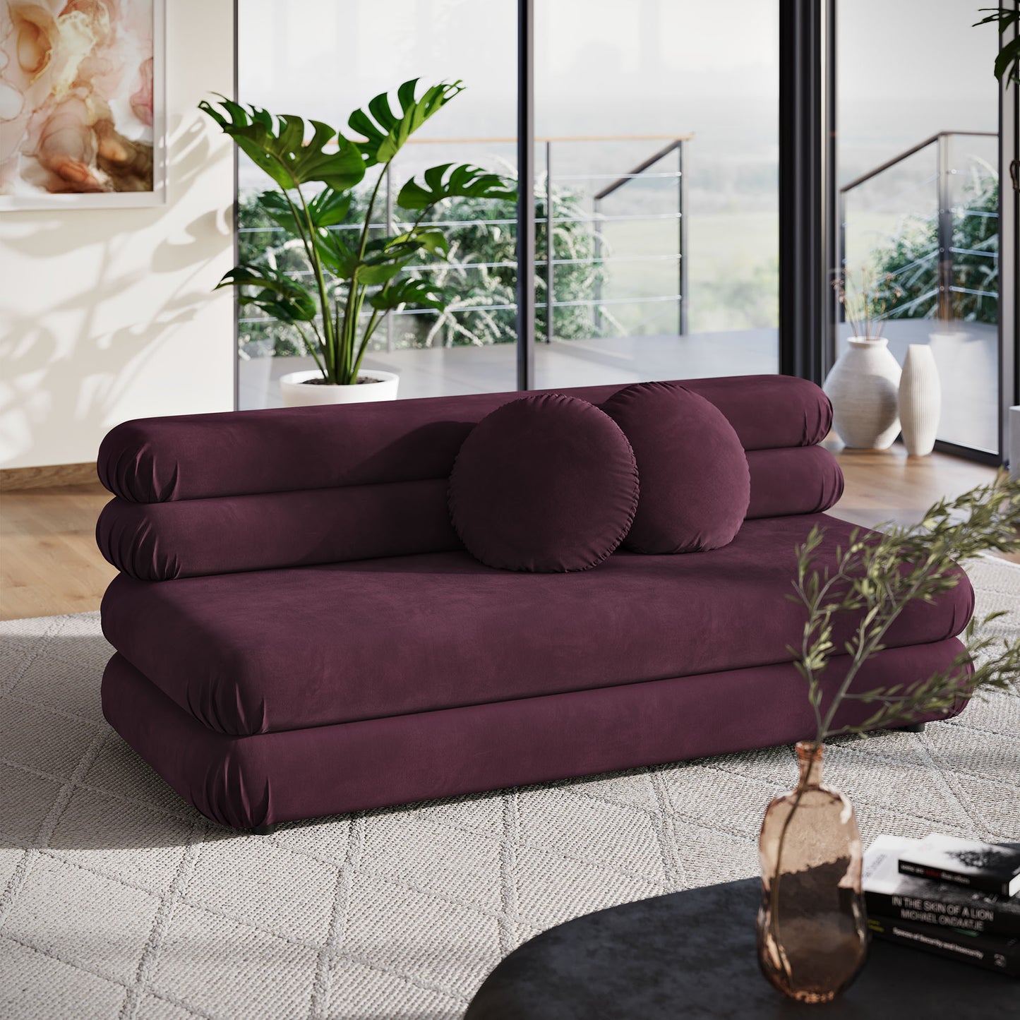 Jubilee Modular Performance Velvet Armless Loveseat by Modway