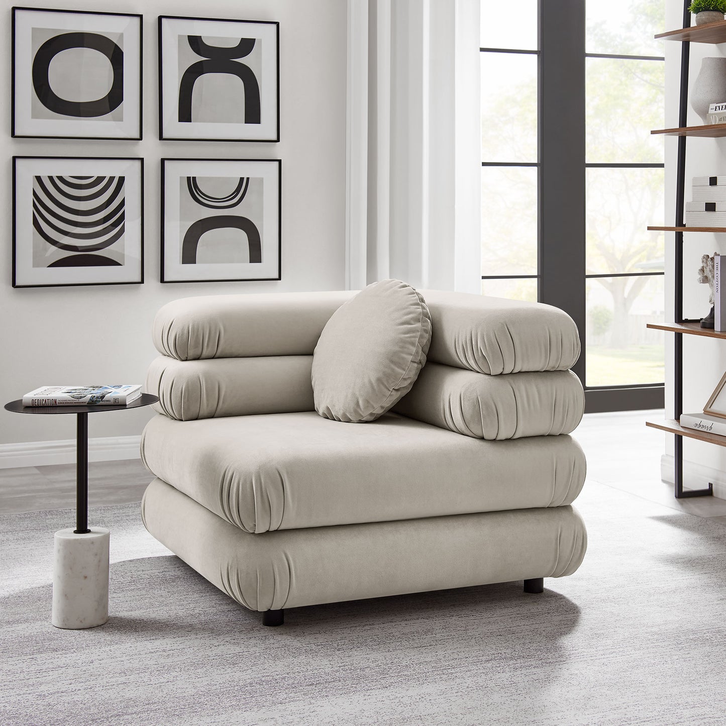 Jubilee Modular Performance Velvet Corner Chair by Modway