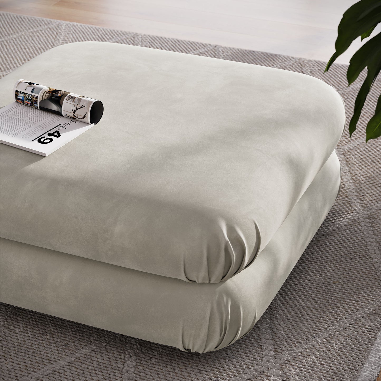 Jubilee Modular Performance Velvet Ottoman by Modway