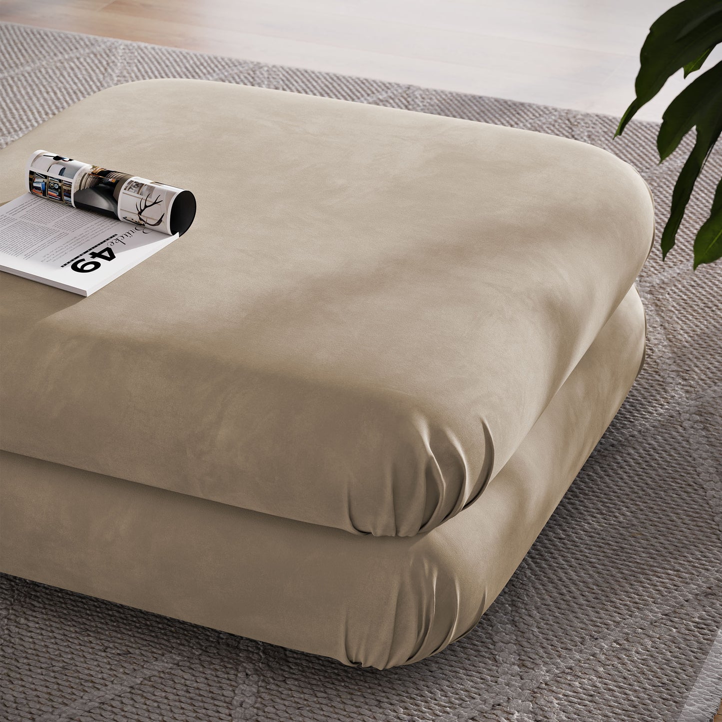 Jubilee Modular Performance Velvet Ottoman by Modway