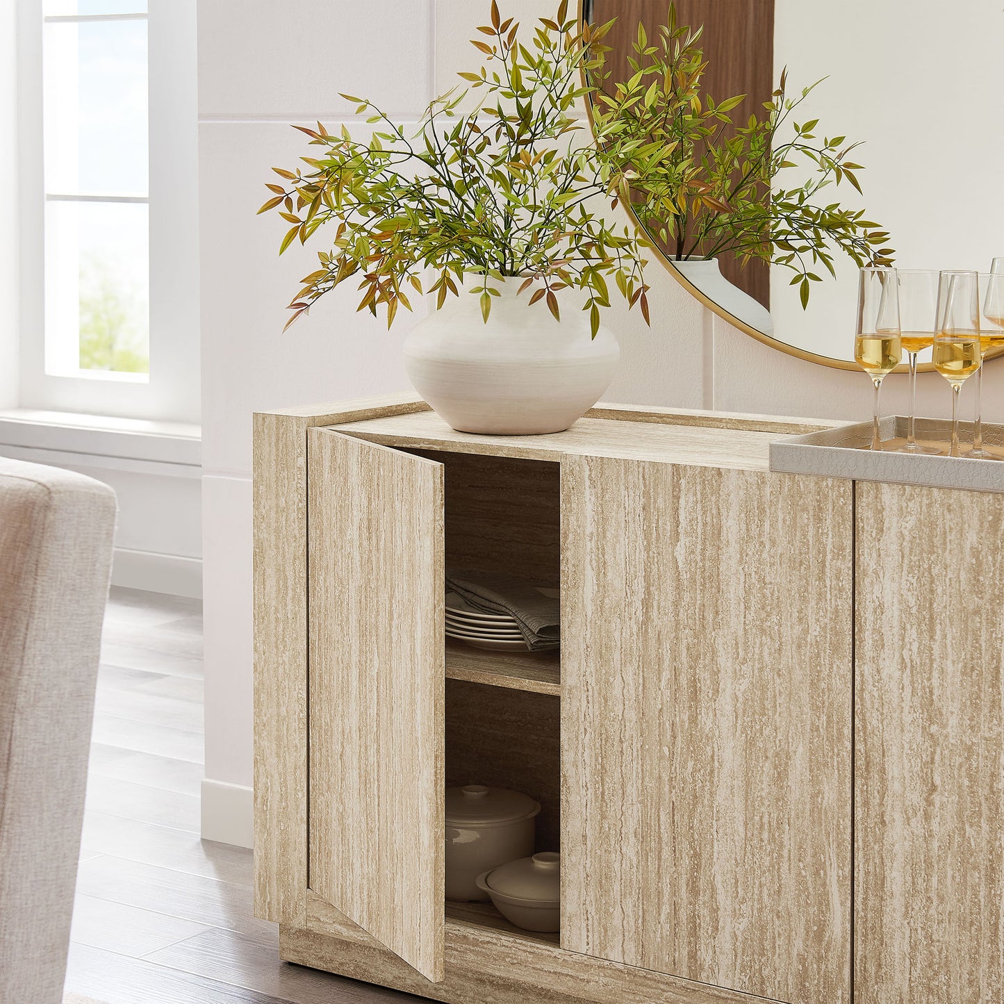Hollis 59" Travertine Sideboard by Modway EEI-6906-TRA
