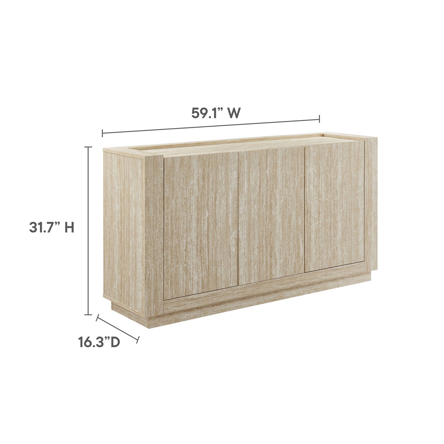 Hollis 59" Travertine Sideboard by Modway EEI-6906-TRA
