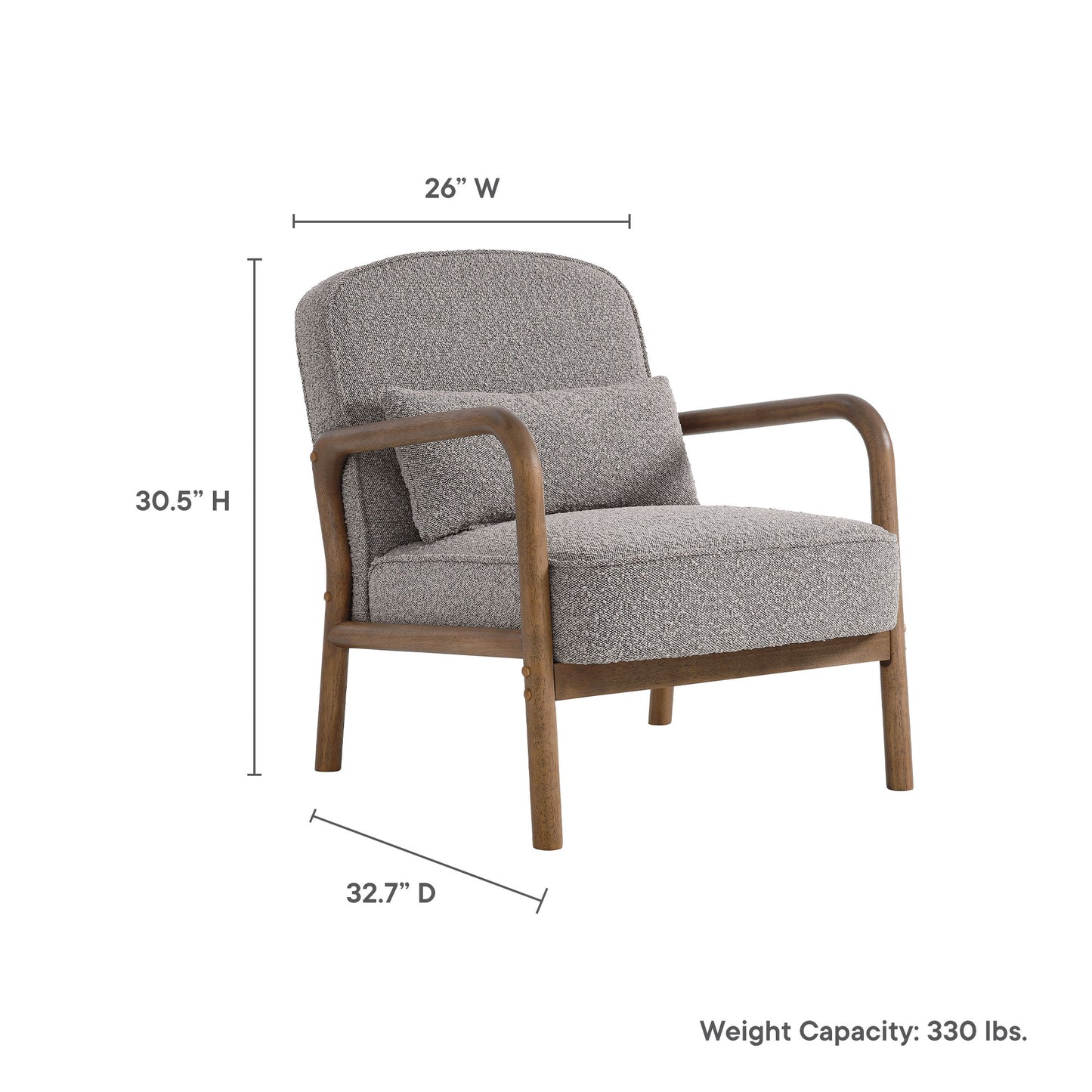 Charlie Boucle Upholstered Armchair by Modway EEI-6909-TAU