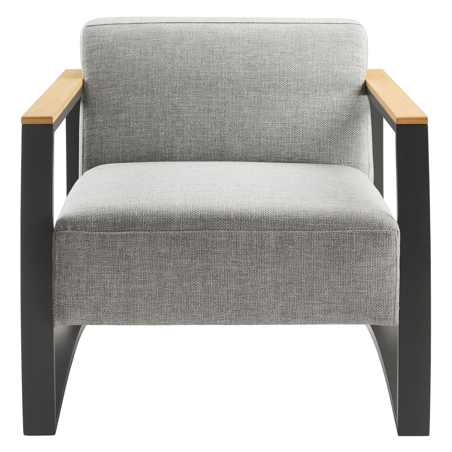 Sauve Outdoor Patio Aluminum and Fabric Armchair by Modway EEI-6947-CHA-LGR