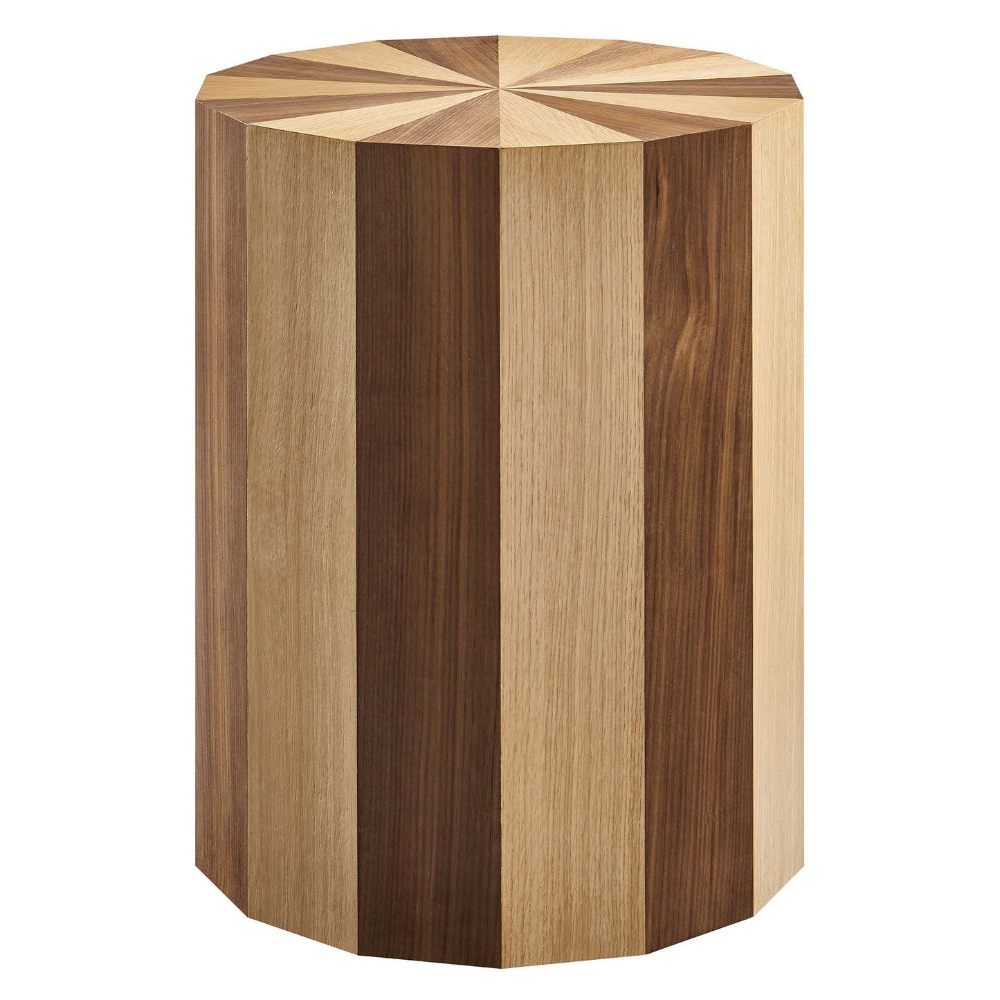 Twirl Two-Toned Wood Veneer Side Table by Modway EEI-6952-OAK-WAL