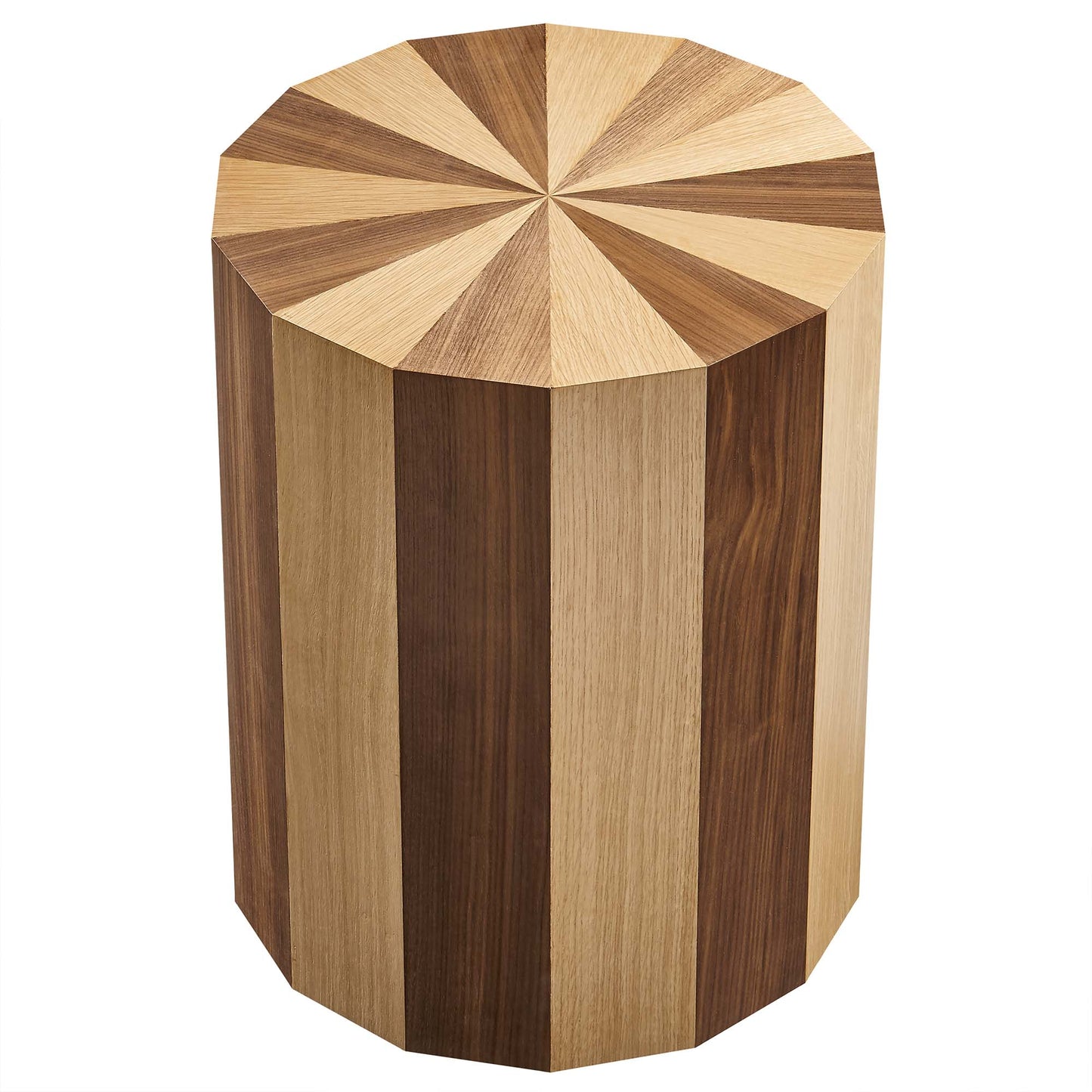 Twirl Two-Toned Wood Veneer Side Table by Modway EEI-6952-OAK-WAL