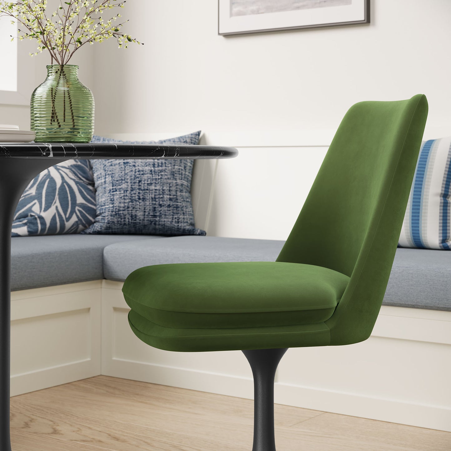 Lippa Performance Velvet Swivel Dining Chair by Modway