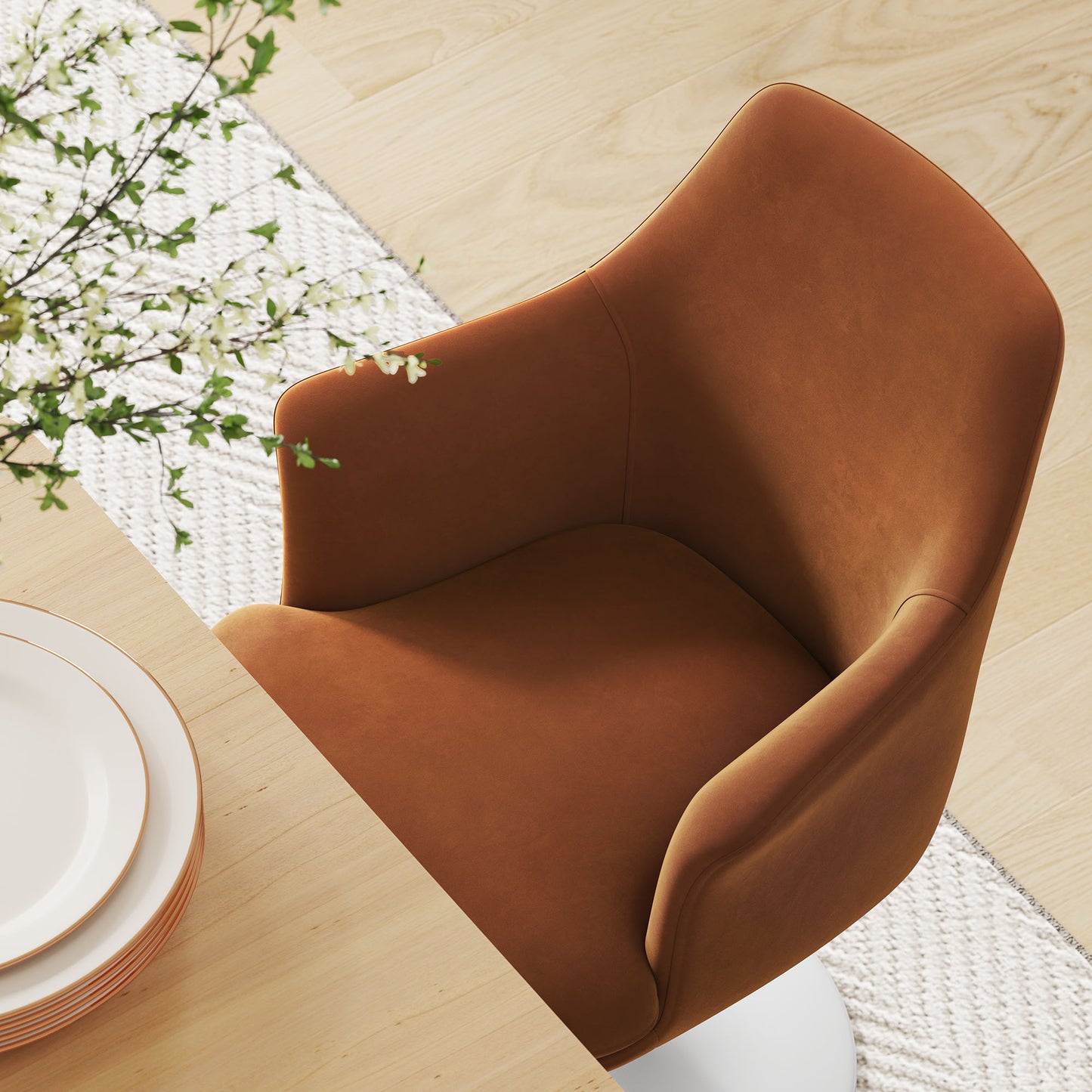 Lippa Performance Velvet Swivel Dining Armchair by Modway EEI-6957