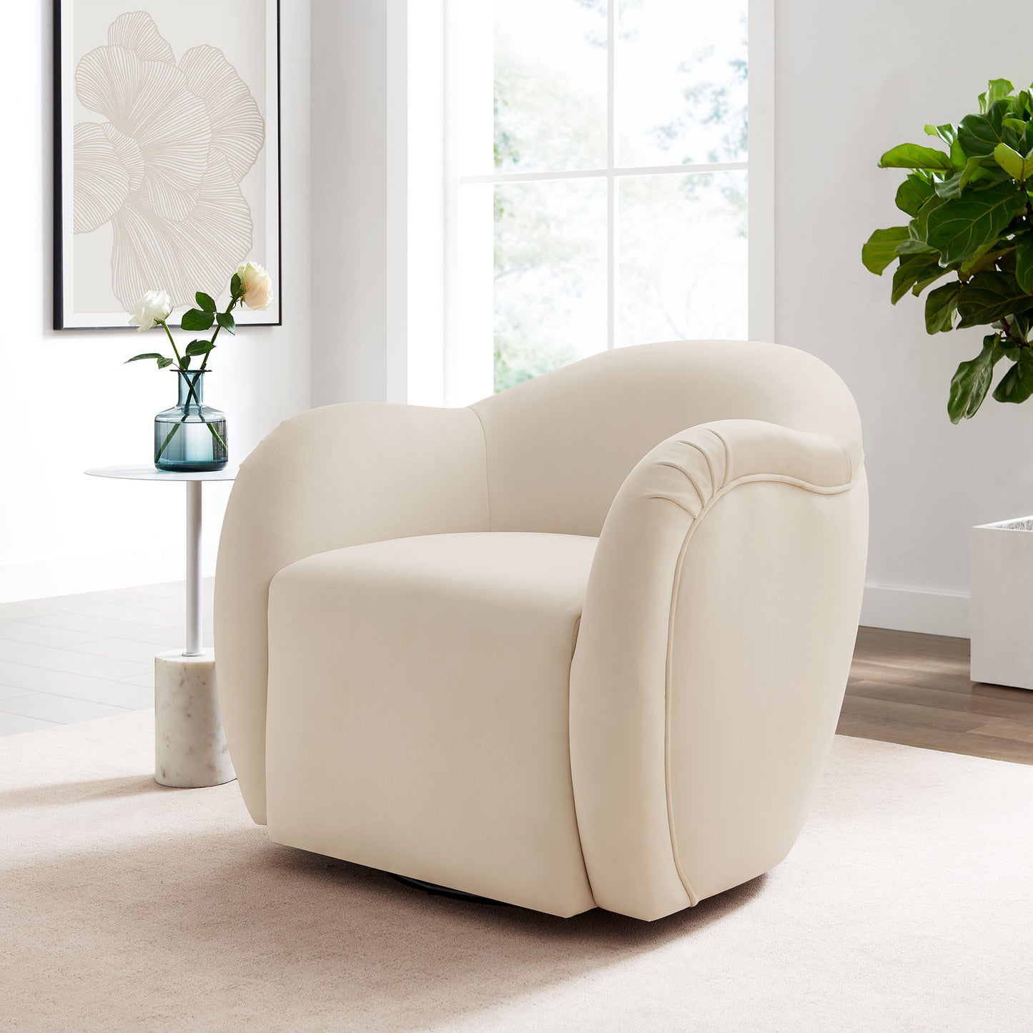 Compose Performance Velvet Swivel and Accent Chair by Modway