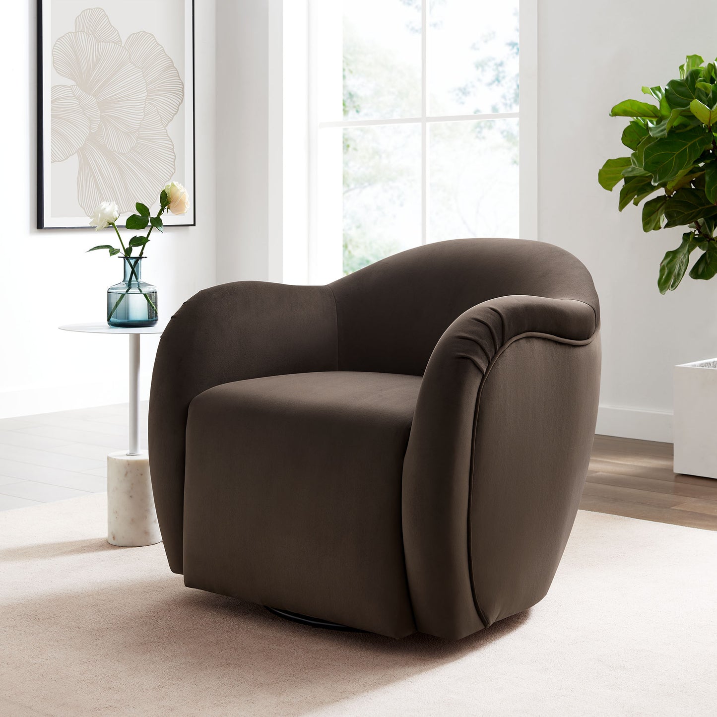 Compose Performance Velvet Swivel and Accent Chair by Modway