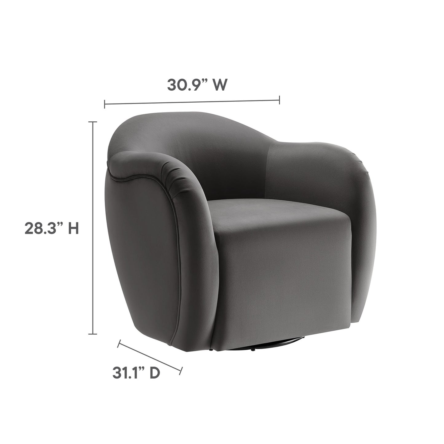 Compose Performance Velvet Swivel and Accent Chair by Modway
