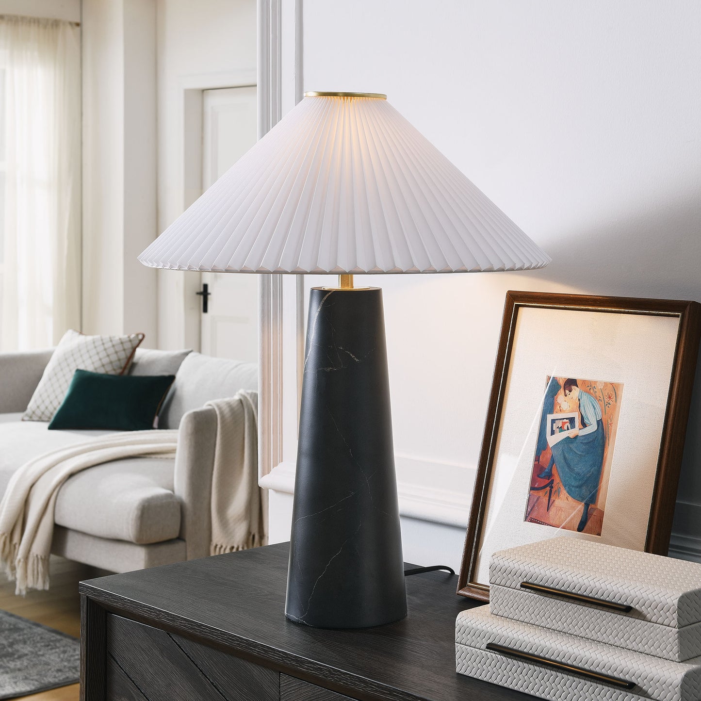 Nera Marble Table Lamp by Modway EEI-6963-BLK
