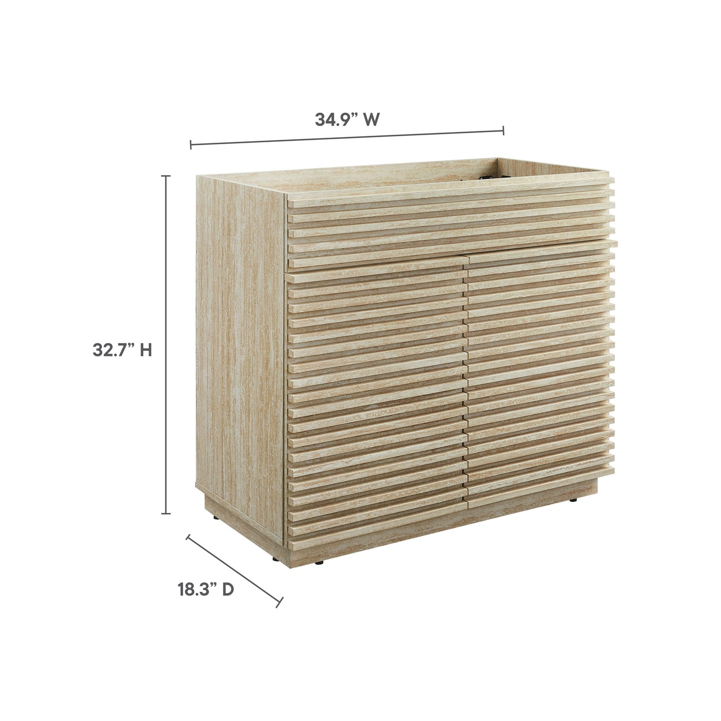 Render Faux Travertine Bathroom Vanity with Sink