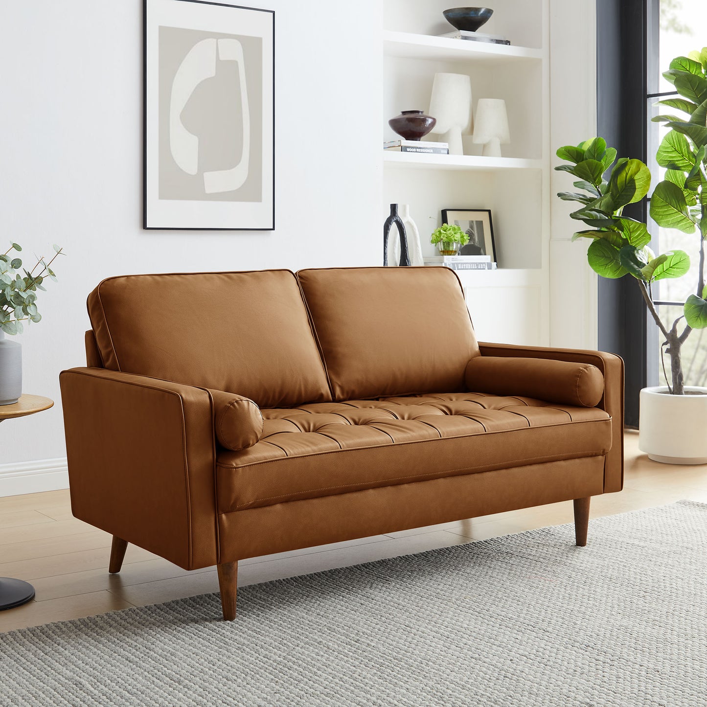 Valour Tufted Vegan Leather Loveseat by Modway EEI-6972