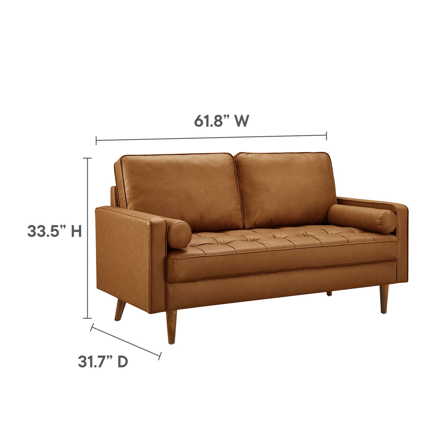 Valour Tufted Vegan Leather Loveseat by Modway EEI-6972