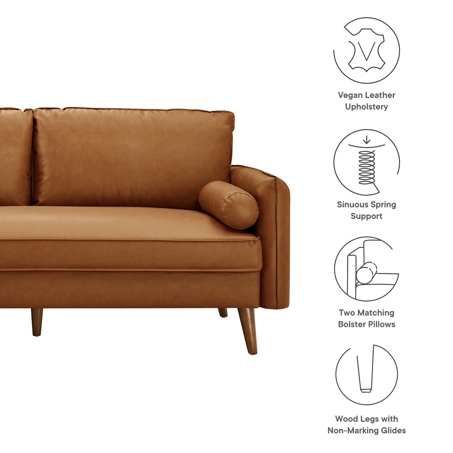 Revive Upholstered Vegan Leather Sofa by Modway EEI-6975