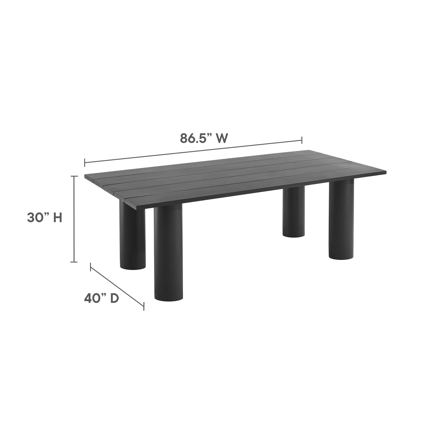 Nautica Outdoor Patio Aluminum Dining Table by Modway