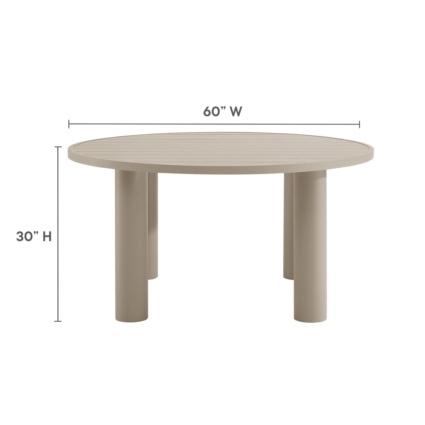 Nautica Outdoor Patio Aluminum Dining Table by Modway