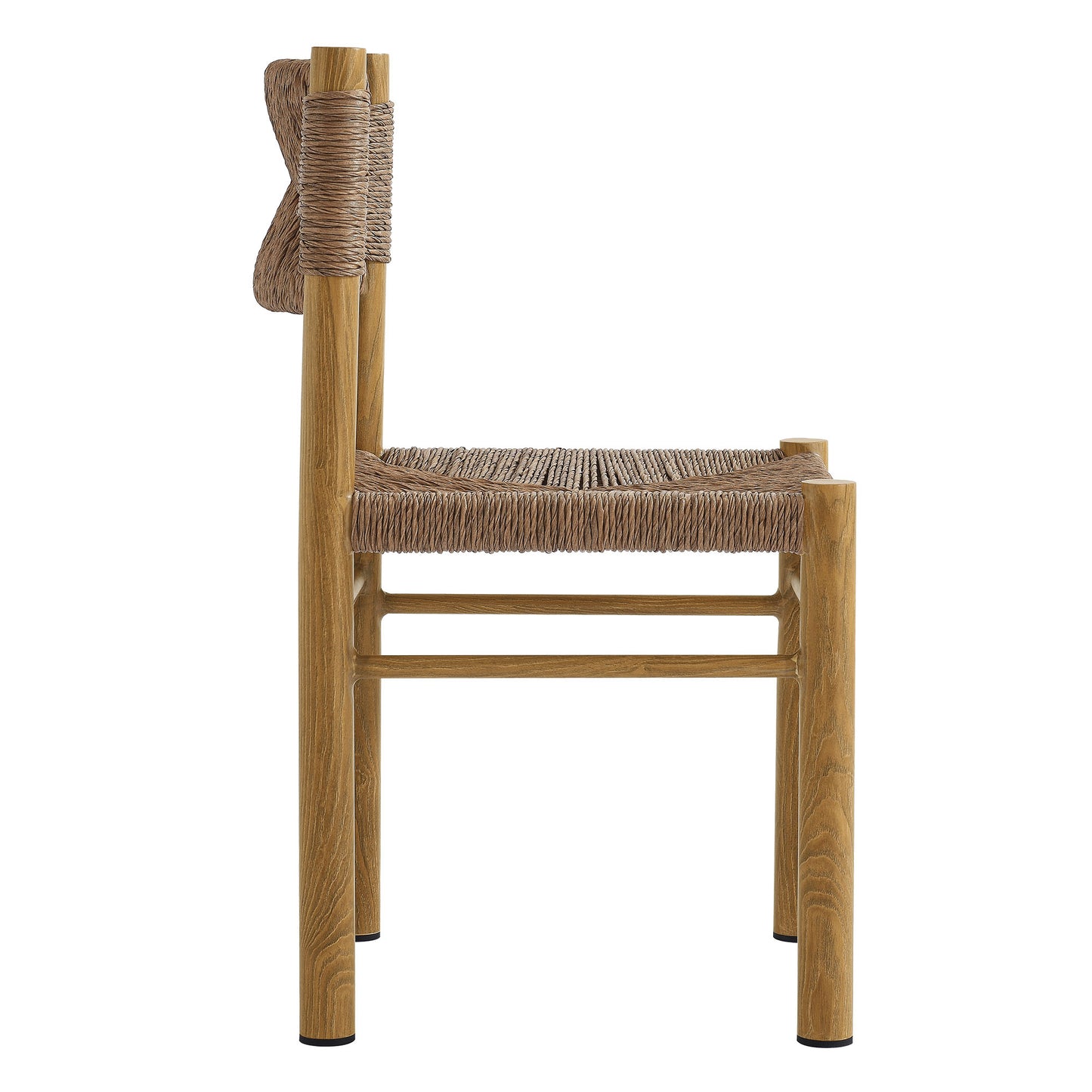 Abacus and Parkland 7-Piece Rectangular Outdoor Patio Dining Table Set with Rattan Armchairs by Modway