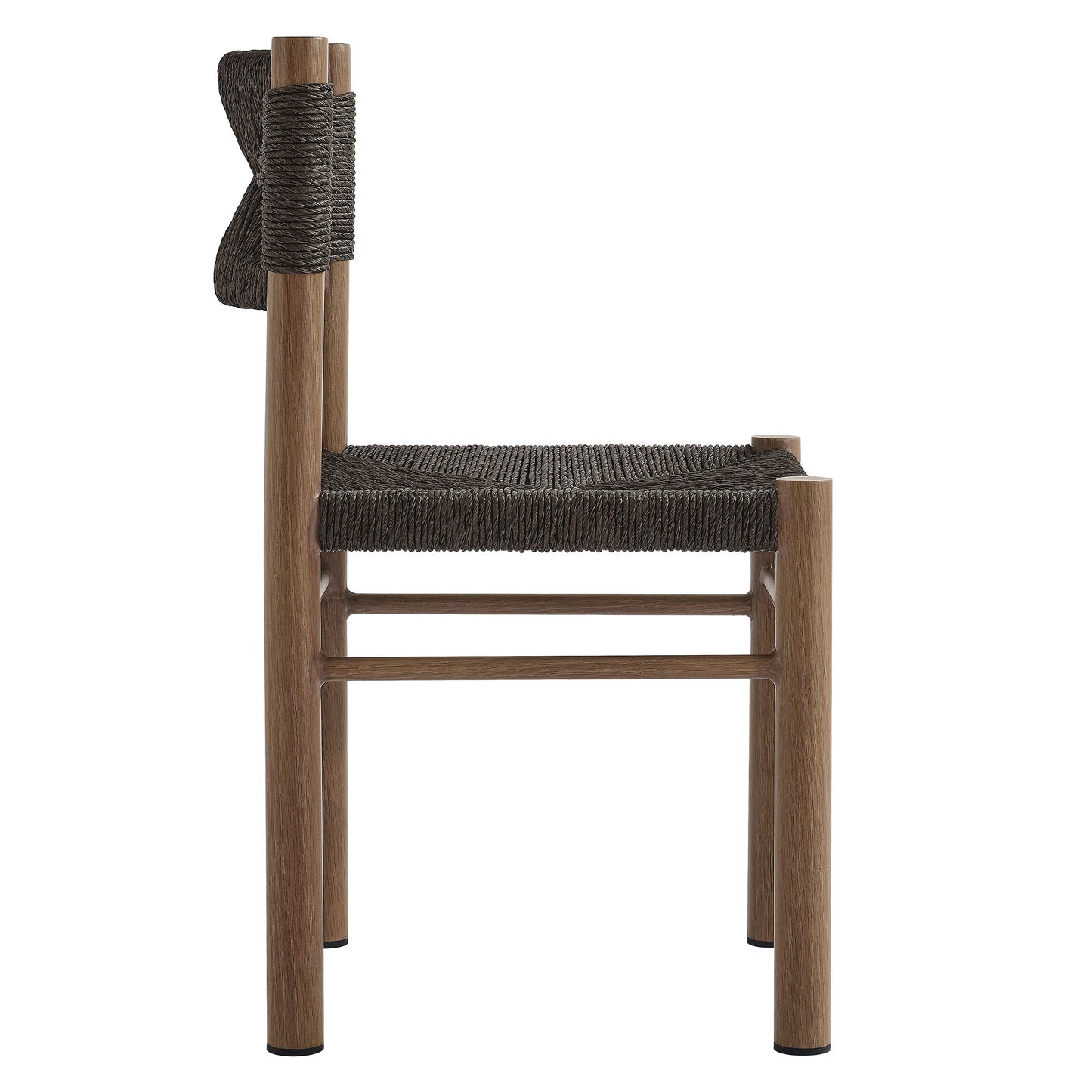 Parkland Outdoor Patio Rattan and Aluminum Dining Side Chairs Set of 2 by Modway