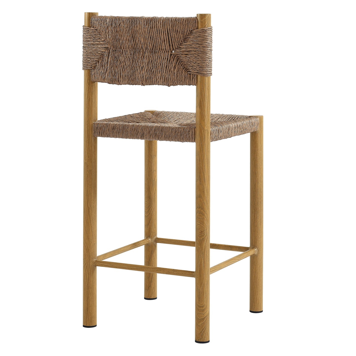Parkland Outdoor Patio Rattan and Aluminum Stools Set of 2