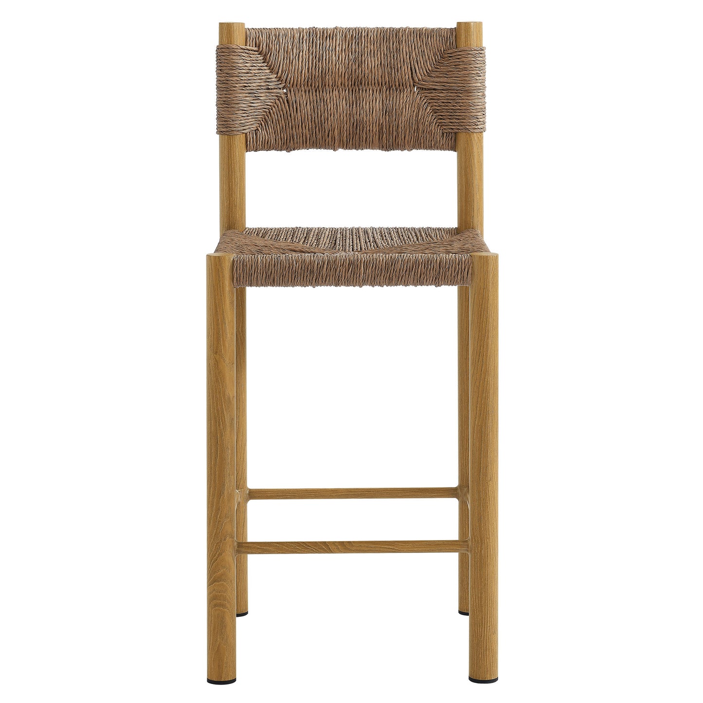 Parkland Outdoor Patio Rattan and Aluminum Stools Set of 2
