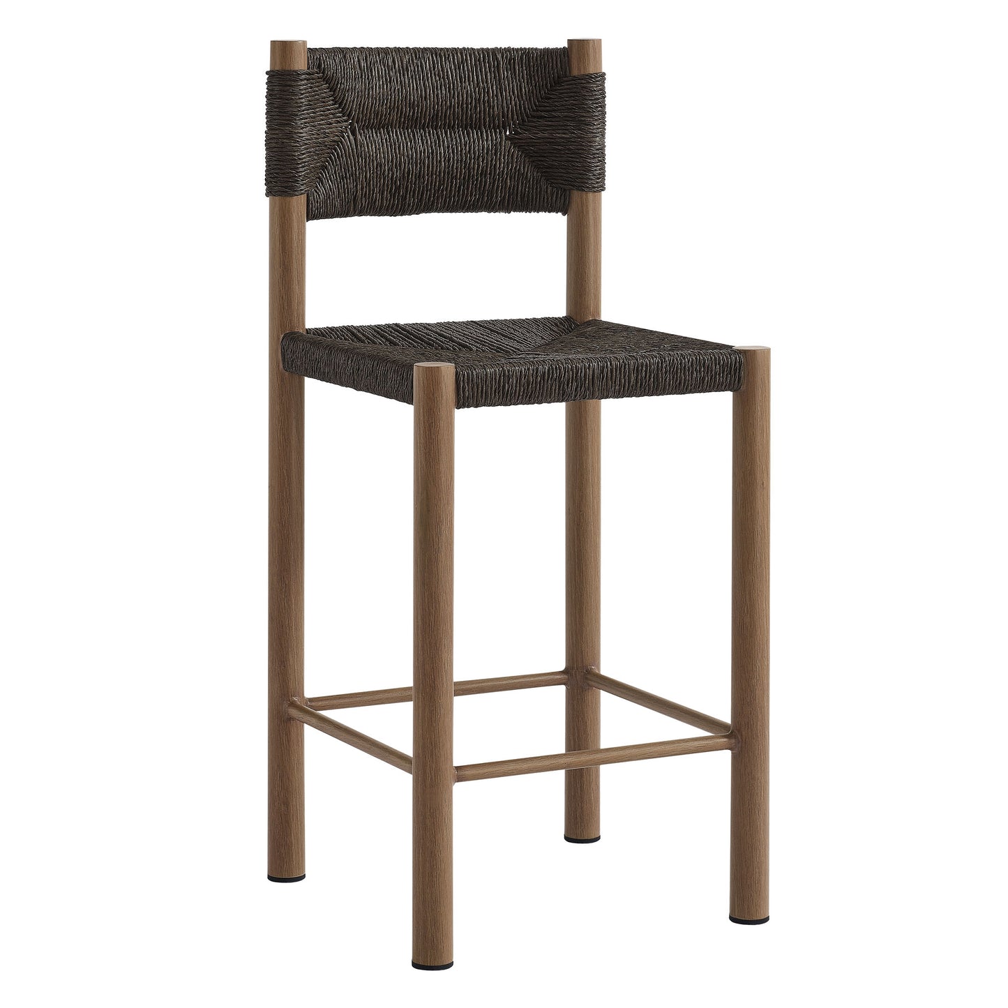 Parkland Outdoor Patio Rattan and Aluminum Stools Set of 2