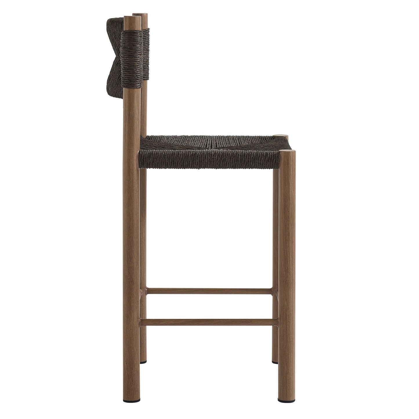 Parkland Outdoor Patio Rattan and Aluminum Stools Set of 2