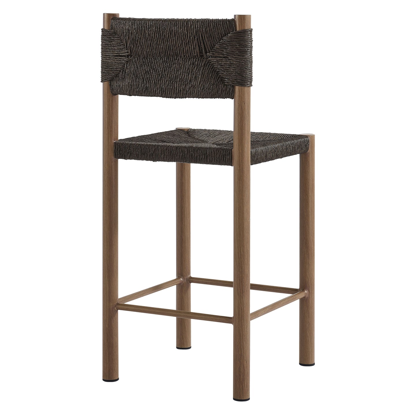 Parkland Outdoor Patio Rattan and Aluminum Stools Set of 2
