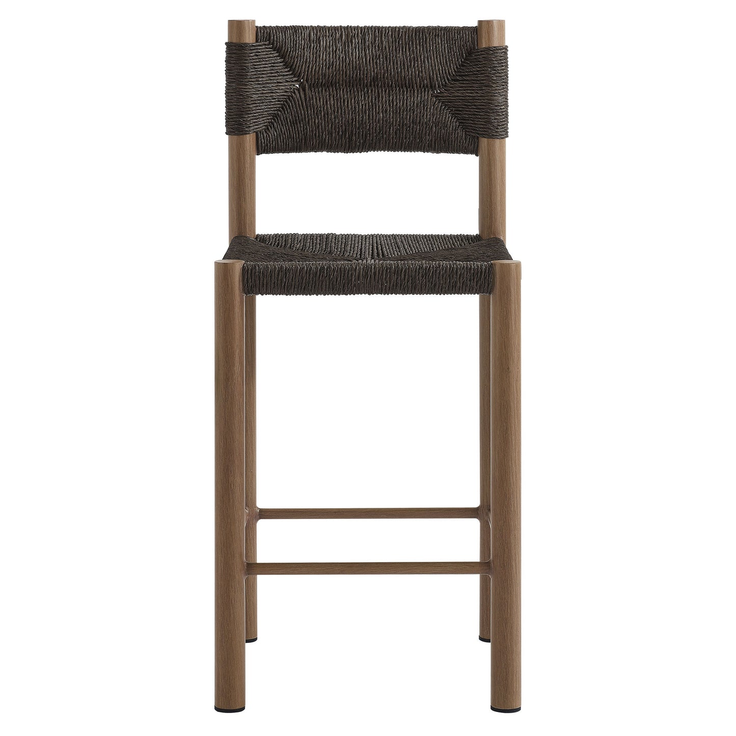 Parkland Outdoor Patio Rattan and Aluminum Stools Set of 2