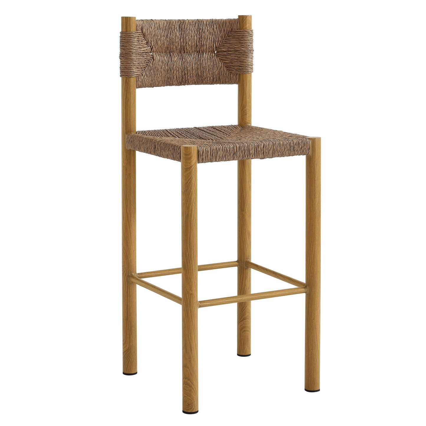 Parkland Outdoor Patio Rattan and Aluminum Stools Set of 2