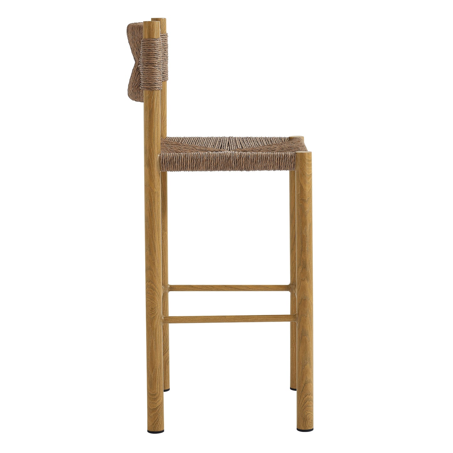 Parkland Outdoor Patio Rattan and Aluminum Stools Set of 2