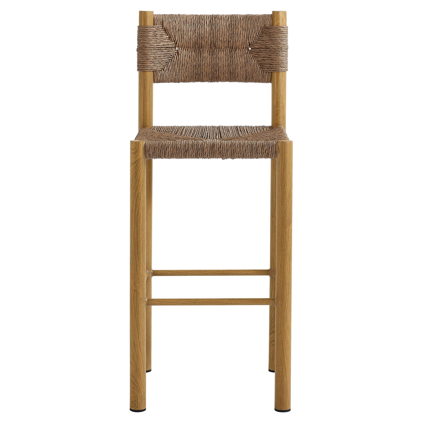 Parkland Outdoor Patio Rattan and Aluminum Stools Set of 2