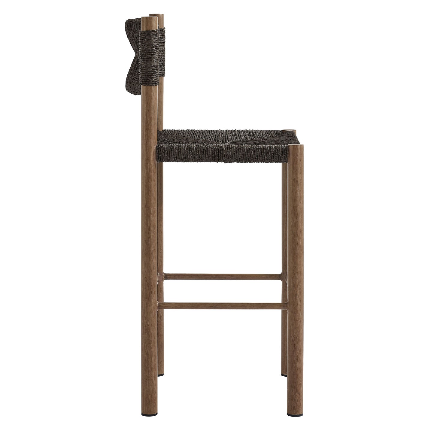 Parkland Outdoor Patio Rattan and Aluminum Stools Set of 2