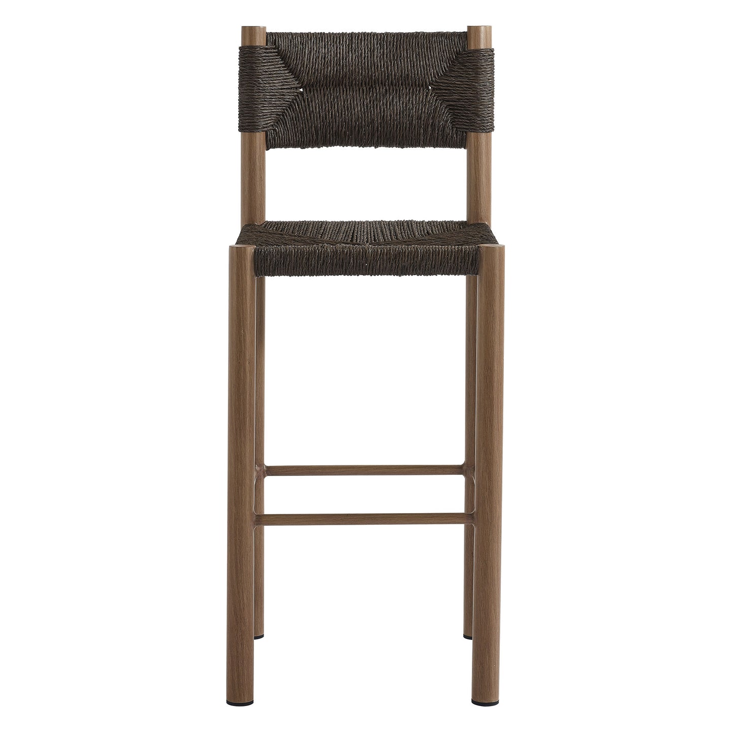 Parkland Outdoor Patio Rattan and Aluminum Stools Set of 2