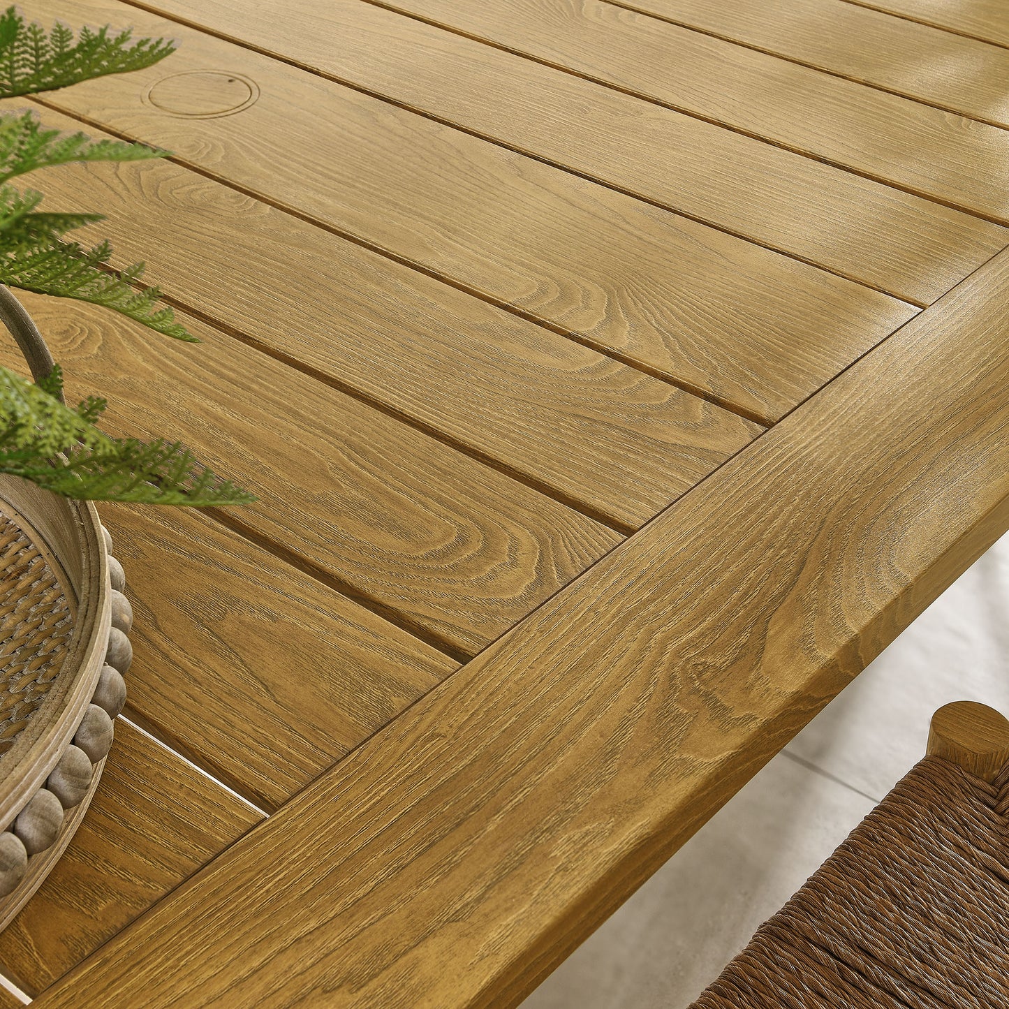 Parkland 76" Outdoor Patio Aluminum Dining Table by Modway