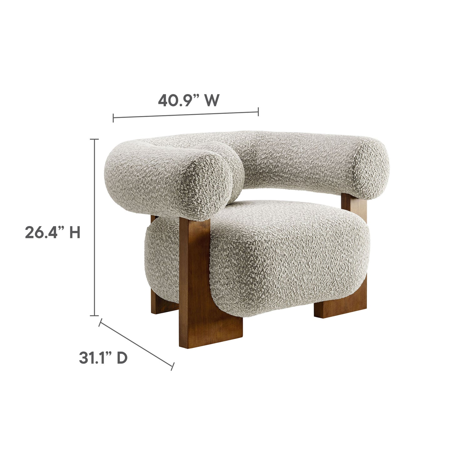 Jace Boucle Accent Chair by Modway EEI-6996-RIV