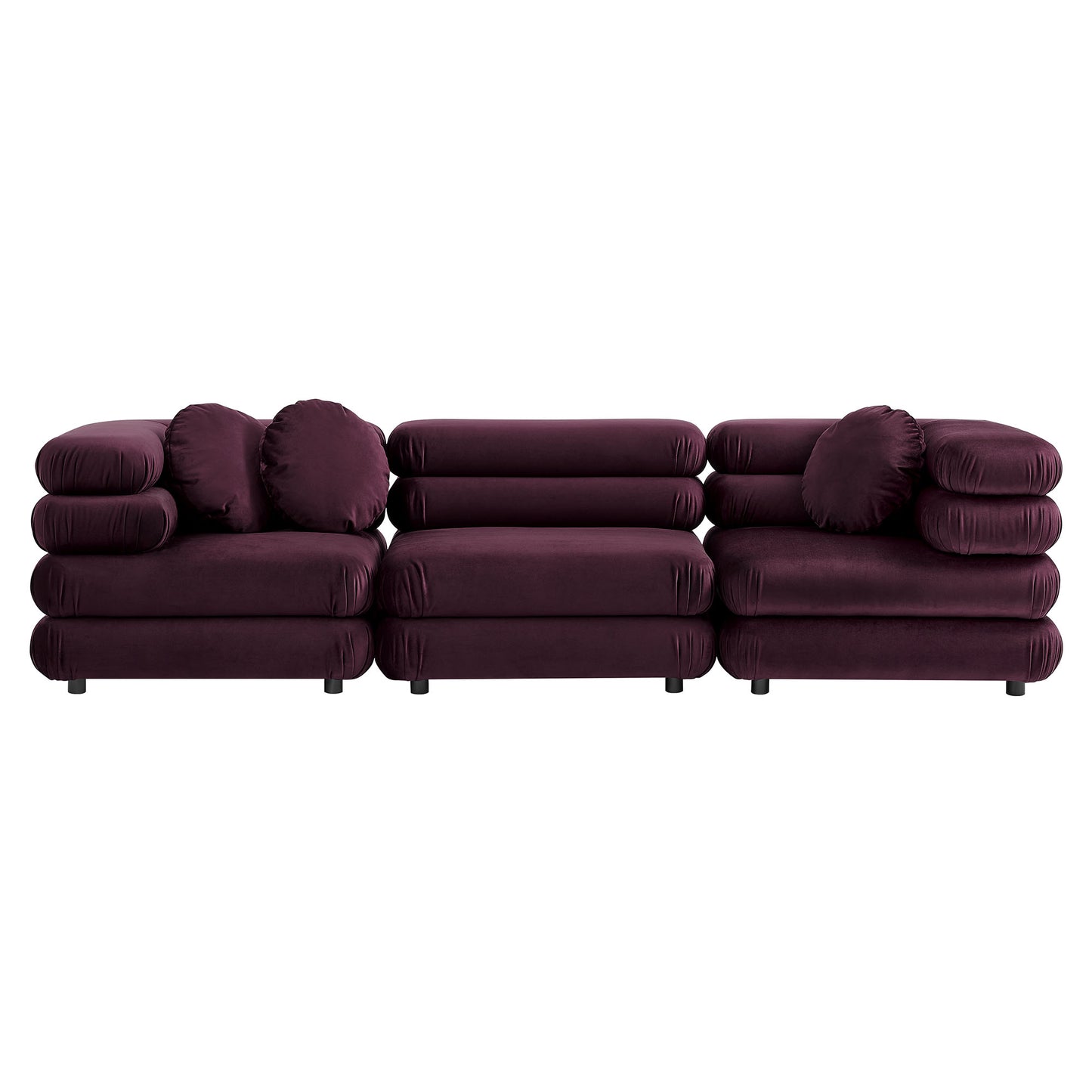 Jubilee 3-Piece Modular Performance Velvet Sectional Sofa by Modway