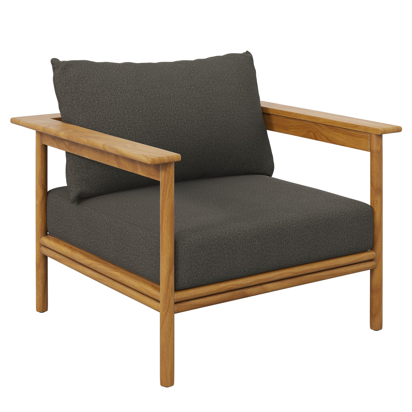 Wren 4-Piece Outdoor Patio Teak Wood Furniture Set by Modway EEI-7065-NAT-FLI