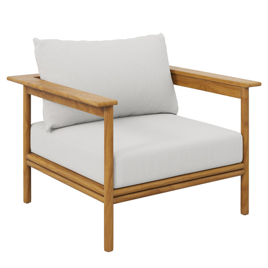 Wren Outdoor Patio Teak Wood Armchair by Modway EEI-7007-NAT-SAI