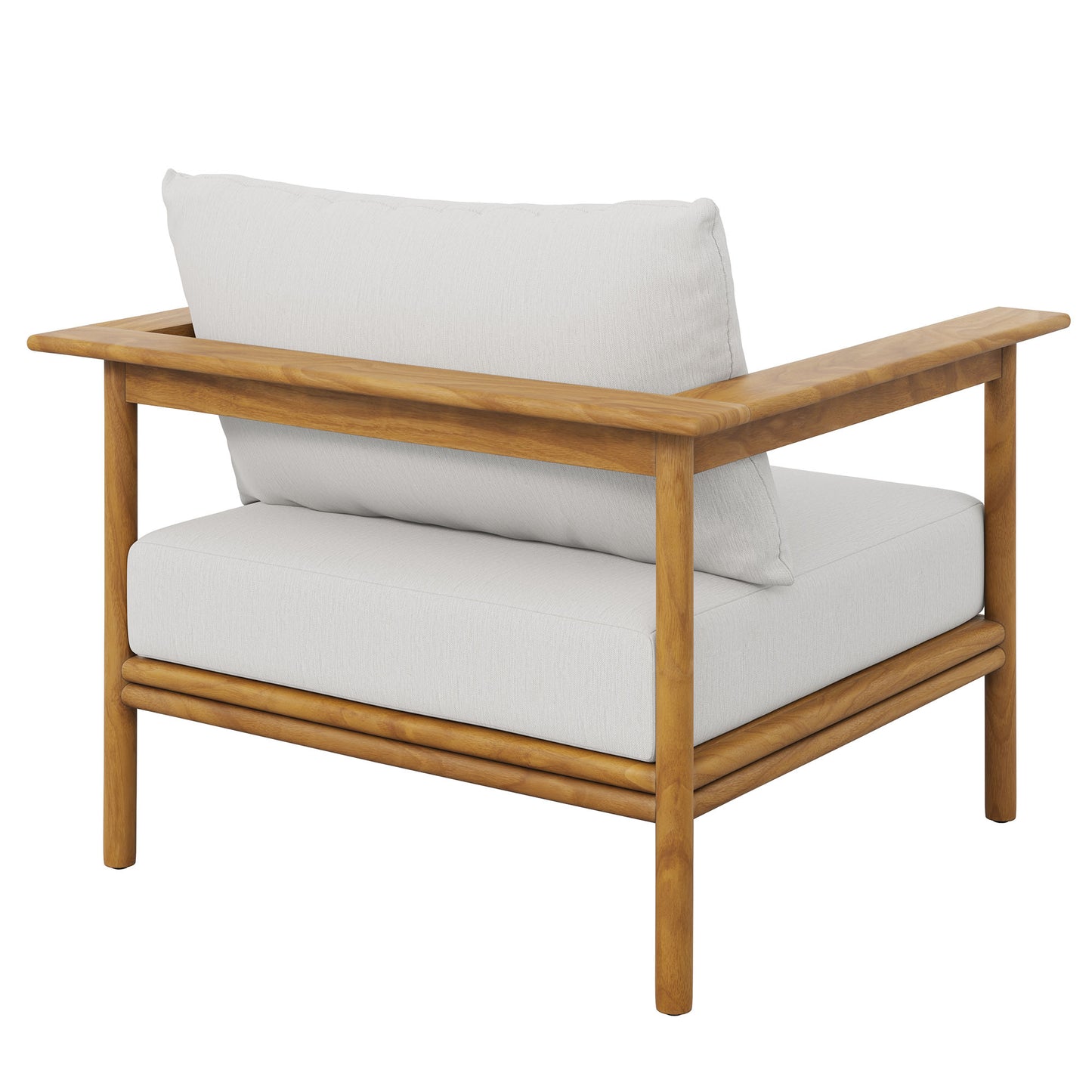Wren Outdoor Patio Teak Wood Armchair Set of 2 by Modway EEI-7068-NAT-SAI