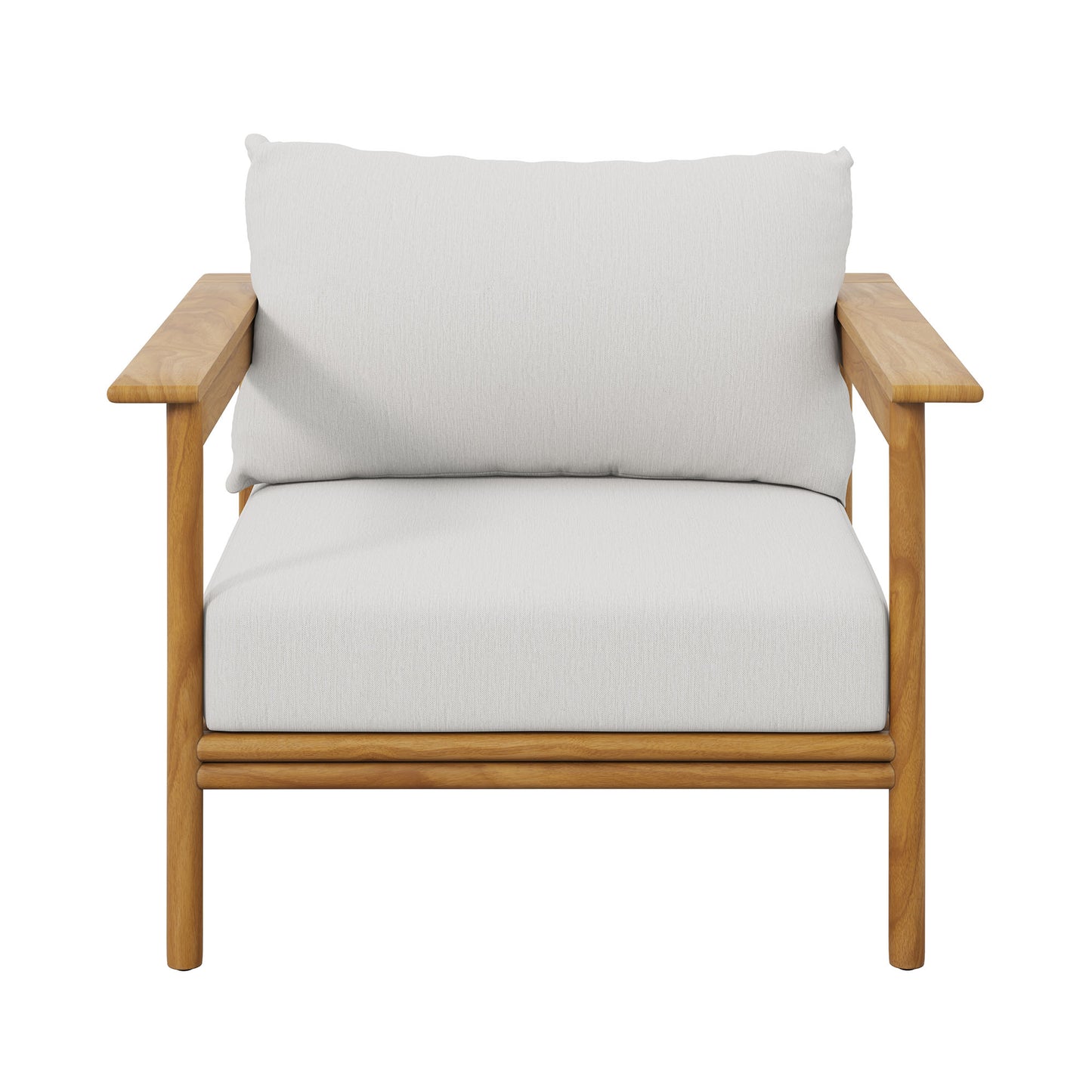 Wren Outdoor Patio Teak Wood Armchair Set of 2 by Modway EEI-7068-NAT-SAI