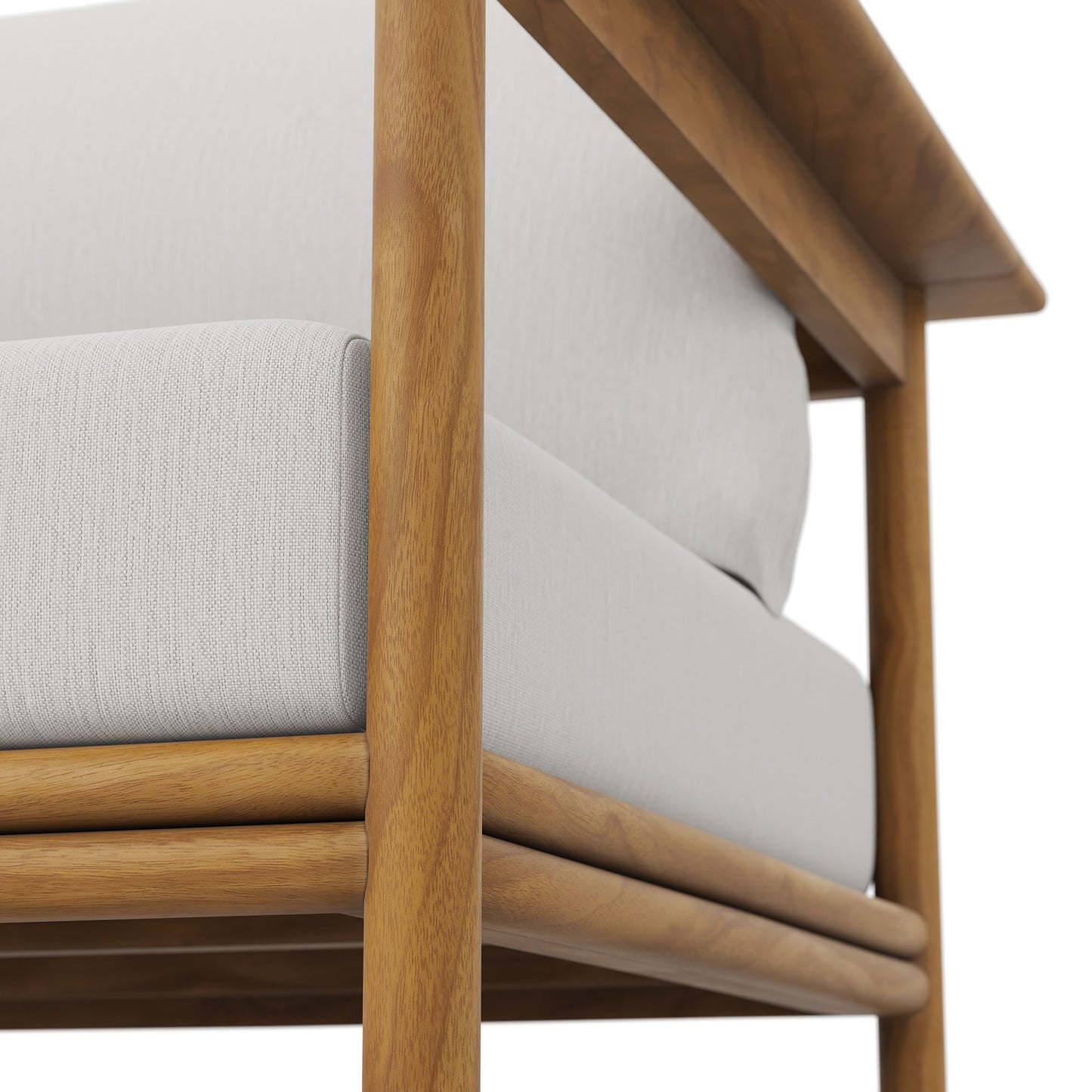 Wren Outdoor Patio Teak Wood Armchair Set of 2 by Modway EEI-7068-NAT-SAI