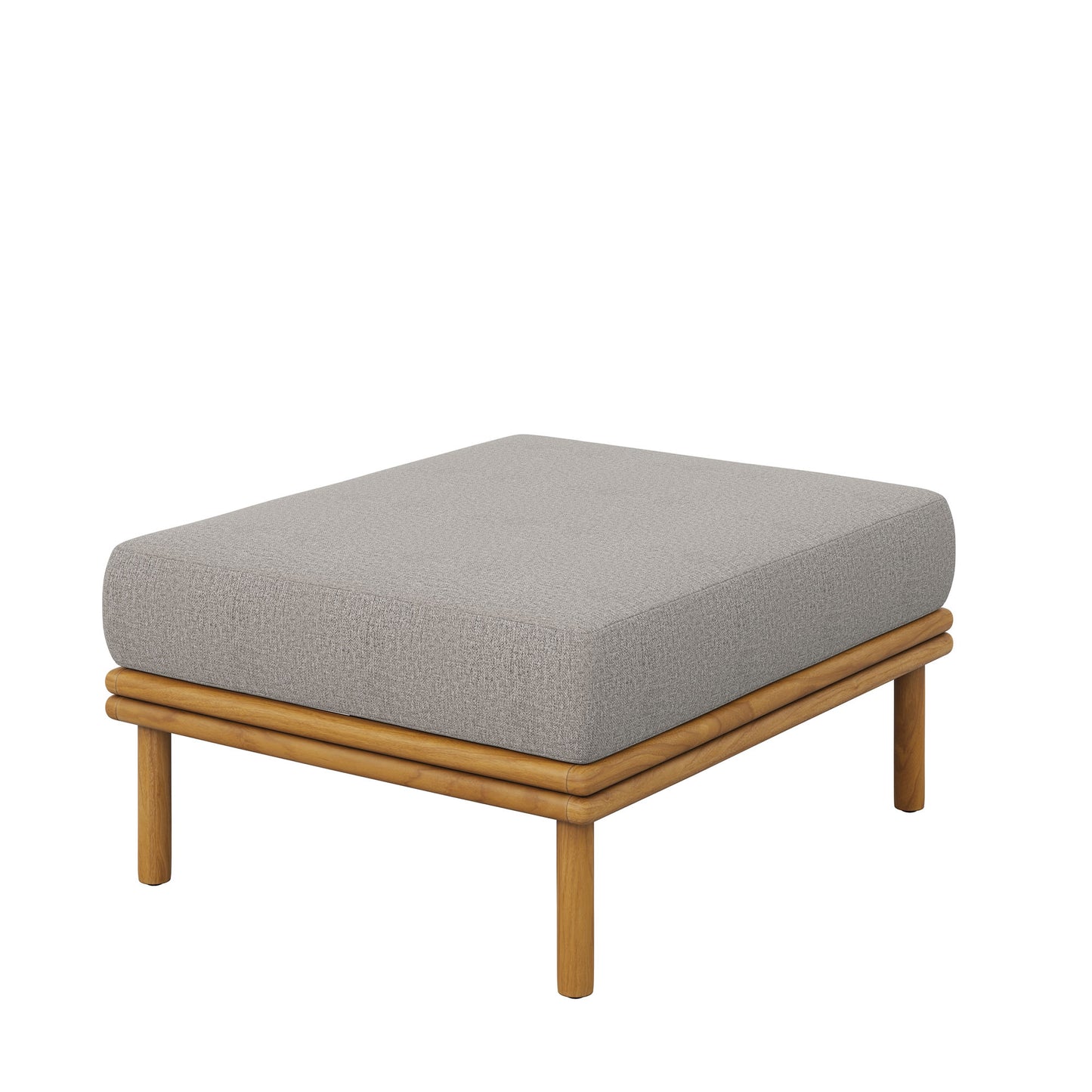 Wren Outdoor Patio Teak Wood Armchair and Ottoman Set by Modway EEI-7067-NAT-DRI